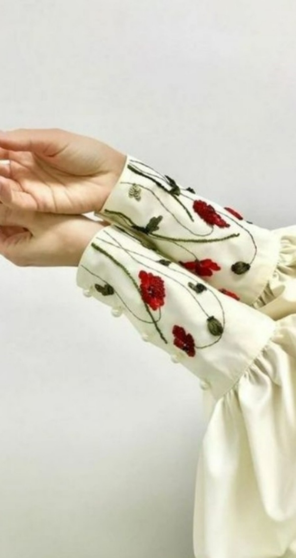آستین های خاص گلدوزی