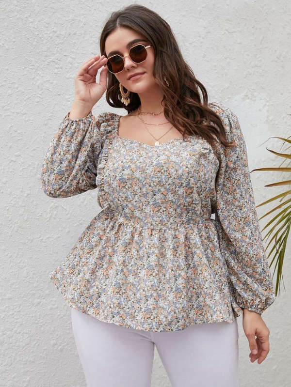 شومیز گلدار و عروسکی دخترانه